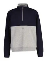 Sweatshirt Grise à Demi-Zip