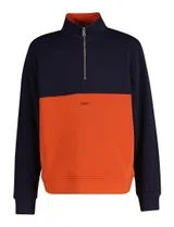 Sudadera con media cremallera Azul