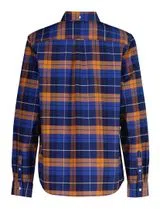 Camisa Oxford a Cuadros Naranja