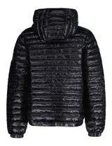 Shiny Black Quilted Jacket