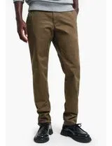 Slim Twill Chino Trousers Brown