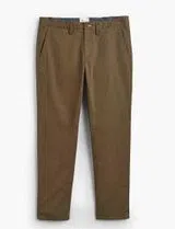 Slim Twill Chino Trousers Brown