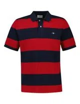 Red Stripe Block Polo