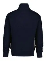 Quilted sweatshirt with corduroy collar Blue