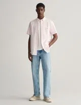 Regular Fit Gingham Poplin Shirt Pink