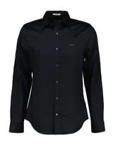 Black Slim Fit Satin Shirt