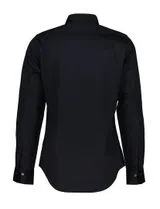 Black Slim Fit Satin Shirt