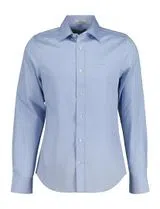 Slim Fit Blue Satin Shirt