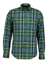 Camisa Reg Classic Popelina Cuadros Verde