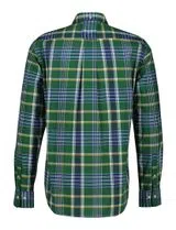 Camisa Reg Classic Popelina Cuadros Verde