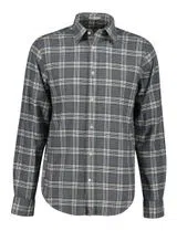 Grey Melange Check Flannel Shirt