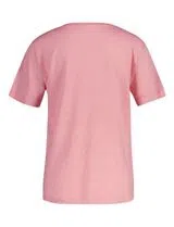 T-Shirt Reg Linen V-Neck Rosa