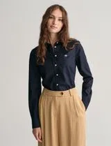 Chemise Oxford Slim Stretch Bleue