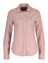 Camisa Slim Stretch Oxford Rosa