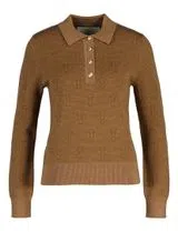 Pull Polo Monogramme Marron
