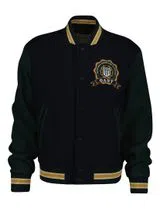 Chaqueta Bomber de Lana Azul