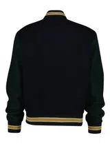 Chaqueta Bomber de Lana Azul