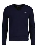 Fine wool cardigan with blue closure
