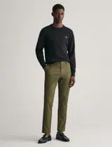 Slim Green Chino Pants