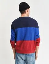 Red Colorblock Sweatshirt