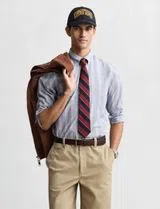 Chemise Rayée Regular Fil A Fil Bleu