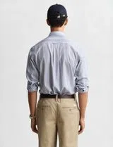 Chemise Rayée Regular Fil A Fil Bleu