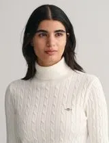 Camisola de gola alta Bege
