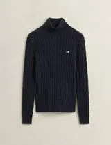 High Neck Blue Sweater