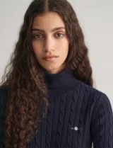 High Neck Blue Sweater