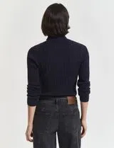 High Neck Blue Sweater