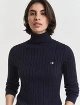 High Neck Blue Sweater