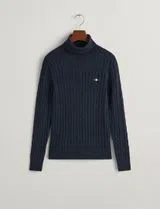 High Neck Blue Sweater