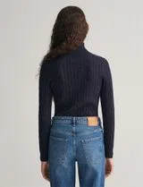 High Neck Blue Sweater