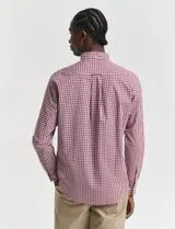 Regular Fit Gingham Poplin Shirt Red