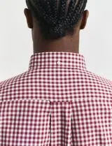 Regular Fit Gingham Poplin Shirt Red