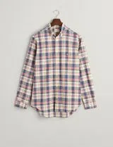 Colorful Poplin Check Blue Shirt