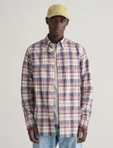 Colorful Poplin Check Blue Shirt