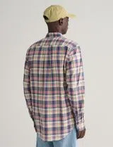 Colorful Poplin Check Blue Shirt