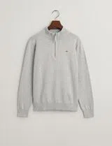 Sweatshirt com meio fecho Cinzento