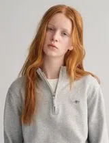 Sweatshirt com meio fecho Cinzento