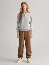 Sweatshirt com meio fecho Cinzento