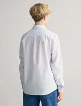 Gingham Shield Poplin Shirt Blue