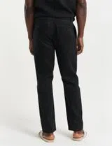 Pantalones de Lino Negro Relajados
