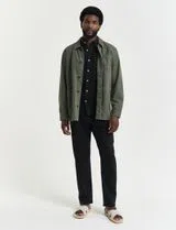 Pantalones de Lino Negro Relajados