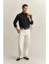 Chemise en popeline Classic regular fit Noire