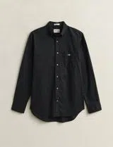 Chemise en popeline Classic regular fit Noire