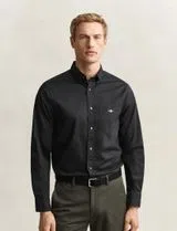 Chemise en popeline Classic regular fit Noire