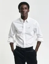 Camisa de popelina Classic slim fit Branco