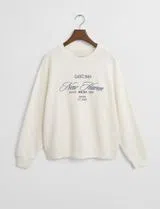 Beige Graphic Sweatshirt