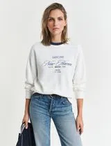 Beige Graphic Sweatshirt